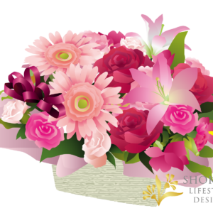 【アレンジ】ショートカット型おまかせPink8000-1