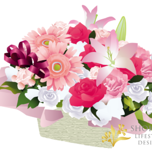 【アレンジ】ショートカット型おまかせPinkWhite10000-1