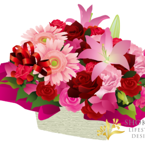 【アレンジ】ショートカット型おまかせRedPink10000-1