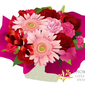 【アレンジ】ショートカット型おまかせRedPink4000-1