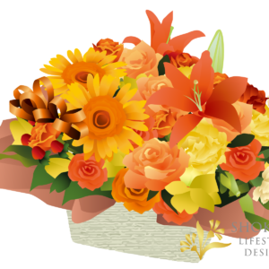 【アレンジ】ショートカット型おまかせYellowOrange10000-1