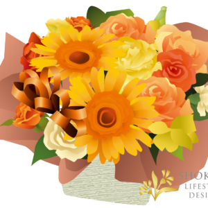 【アレンジ】ショートカット型おまかせYellowOrange4000-1