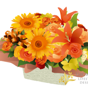 【アレンジ】ショートカット型おまかせYellowOrange8000-1