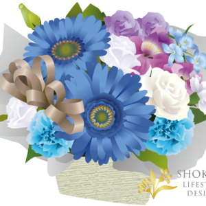 【アレンジ】ショートカット型おまかせWhiteBlue3000-1