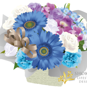 【アレンジ】ショートカット型おまかせWhiteBlue4000-1