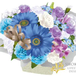 【アレンジ】ショートカット型おまかせWhiteBlue5000-1