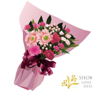 【花束】ワンサイドおまかせPink3000-1