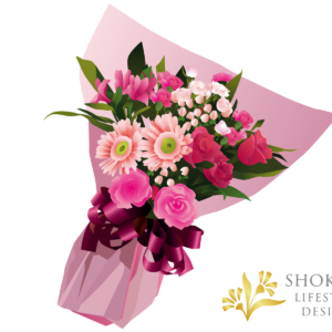 【花束】ワンサイドおまかせPink4000-1