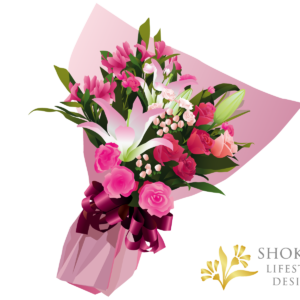 【花束】ワンサイドおまかせPink8000-1