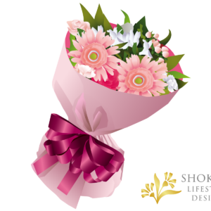 【花束】ラウンドおまかせPinkWhite3000-1