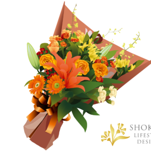 【花束】ワンサイドおまかせYellowOrange10000-1