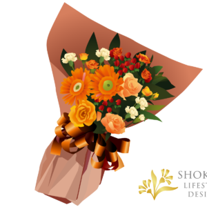 【花束】ワンサイドおまかせYellowOrange3000-1