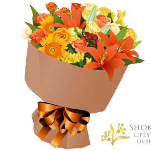 【花束】ラウンドおまかせYellowOrange10000-1