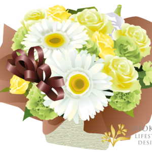 【アレンジ】ショートカット型おまかせWhiteGreen4000-1