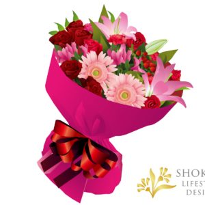 【花束】ラウンドおまかせRedPink8000-1