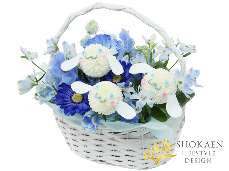 おさんぽ気分♪子犬のアレンジメント（W/BL）1