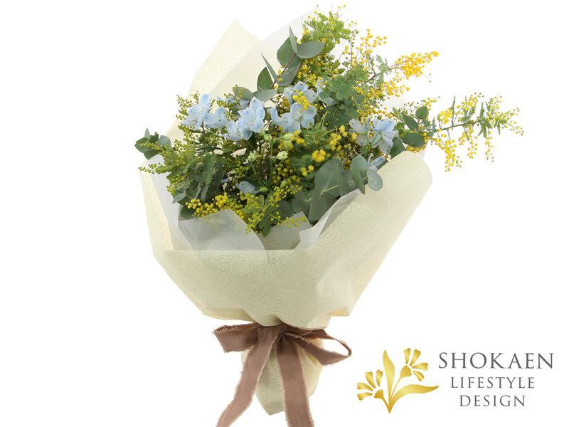 【花束0154】ミモザ・シエル(LB)ー 春の空を束ねてー -1