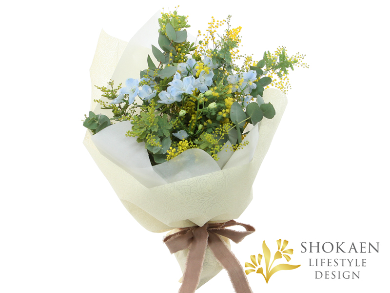 【花束0154】ミモザ・シエル(LB)ー 春の空を束ねてー -2