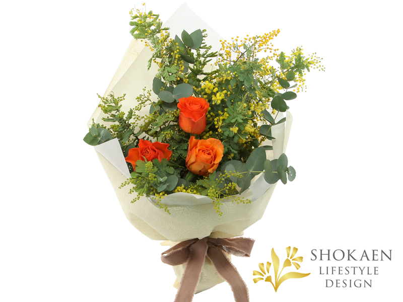 【花束0151】ミモザ・オランジュ(OR)ー 春のぬくもりー-1