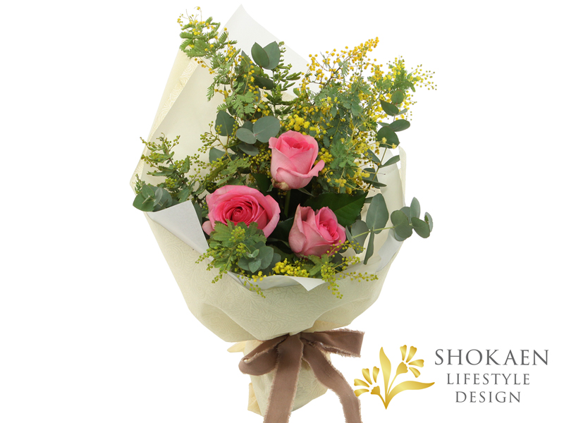 【花束0152】ミモザ・ロゼ(P)ー 春の春のやさしい時間ー-2