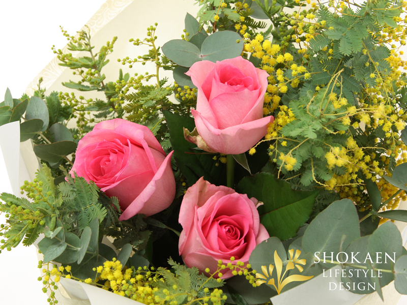 【花束0152】ミモザ・ロゼ(P)ー 春の春のやさしい時間ー-4