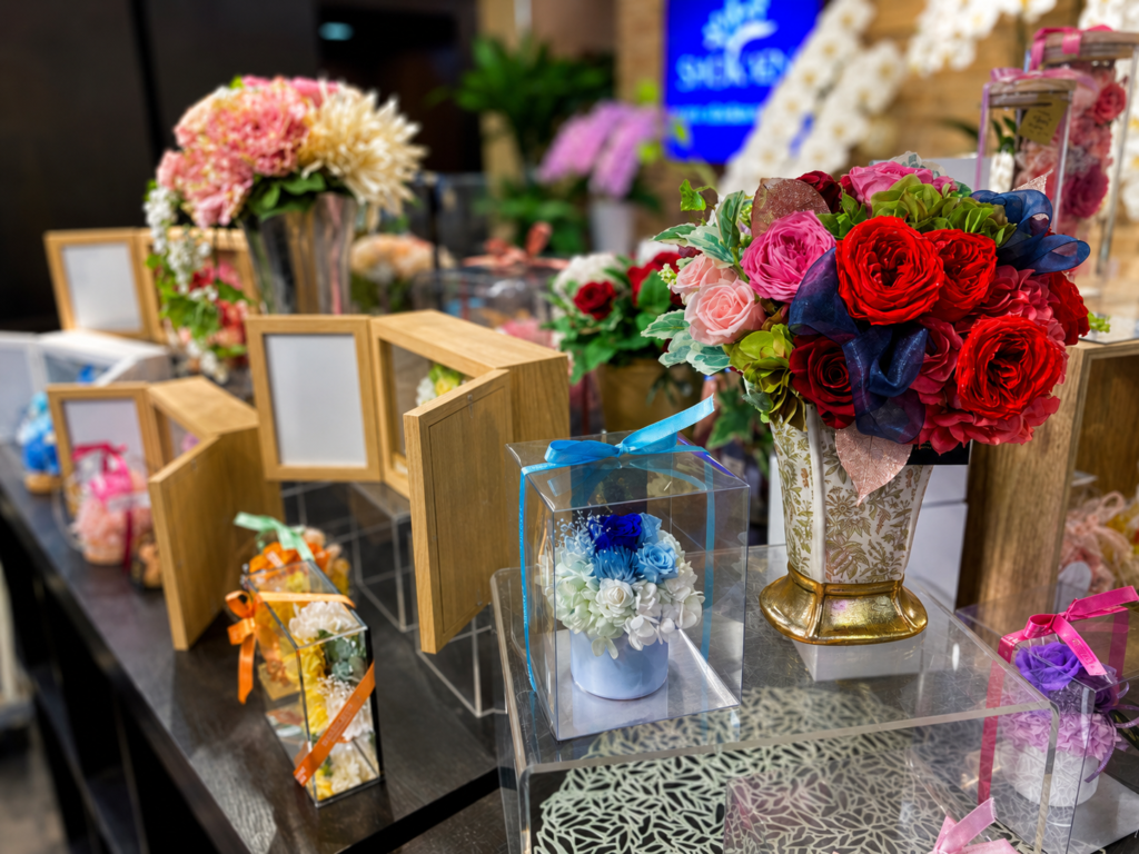 プリザーブドフラワー店内売場1