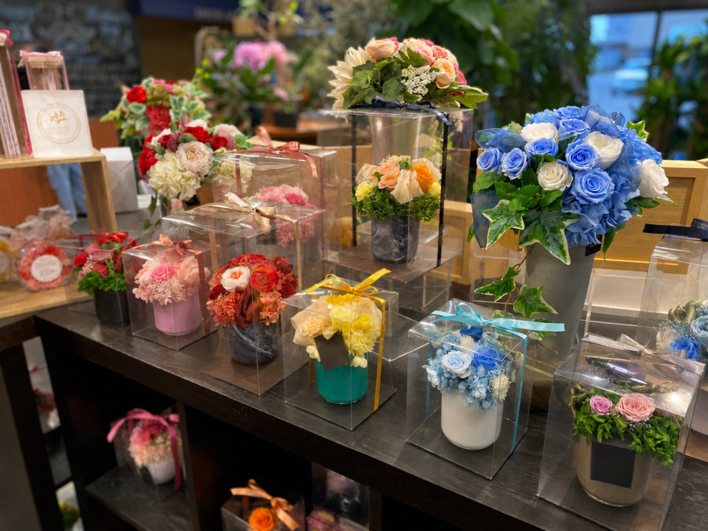 プリザーブドフラワー店内売場2