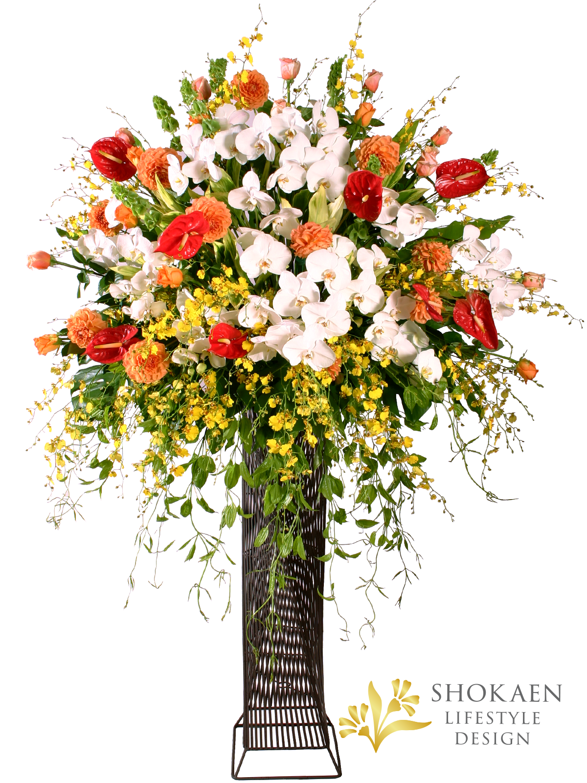 スタンド花0002 御祝スタンド花1段 特大 Yr系 石川県金沢市の花屋 正花園