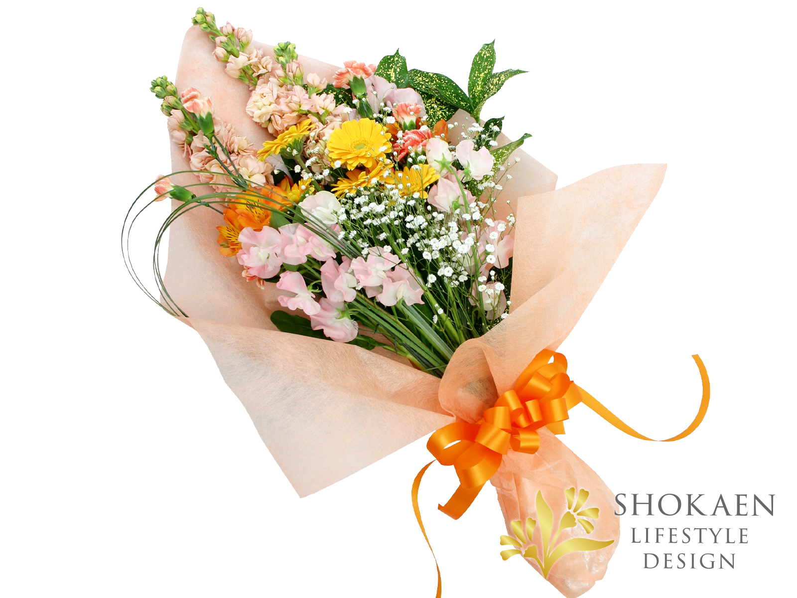 【花束】季節のお花のおまかせ花束（P/OR）商品画像02