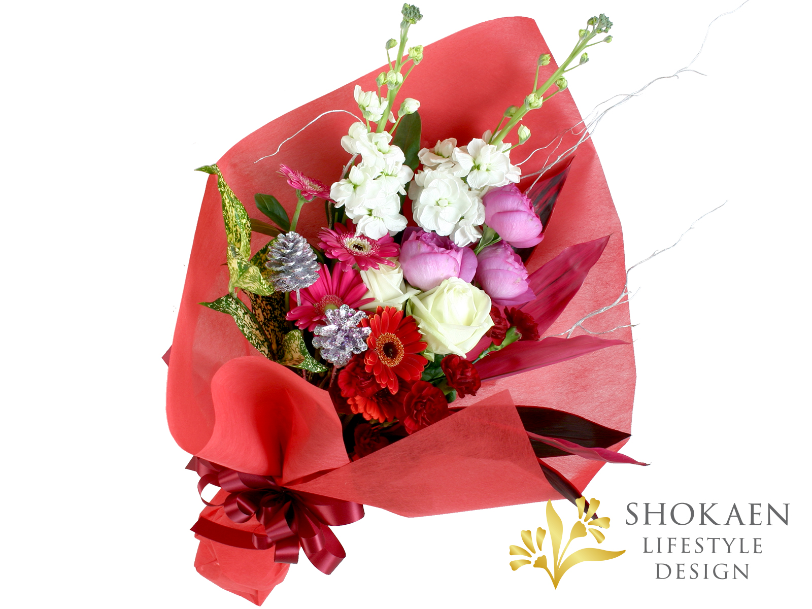 【花束】ガーベラと季節のおまかせ花束（RW）商品画像02